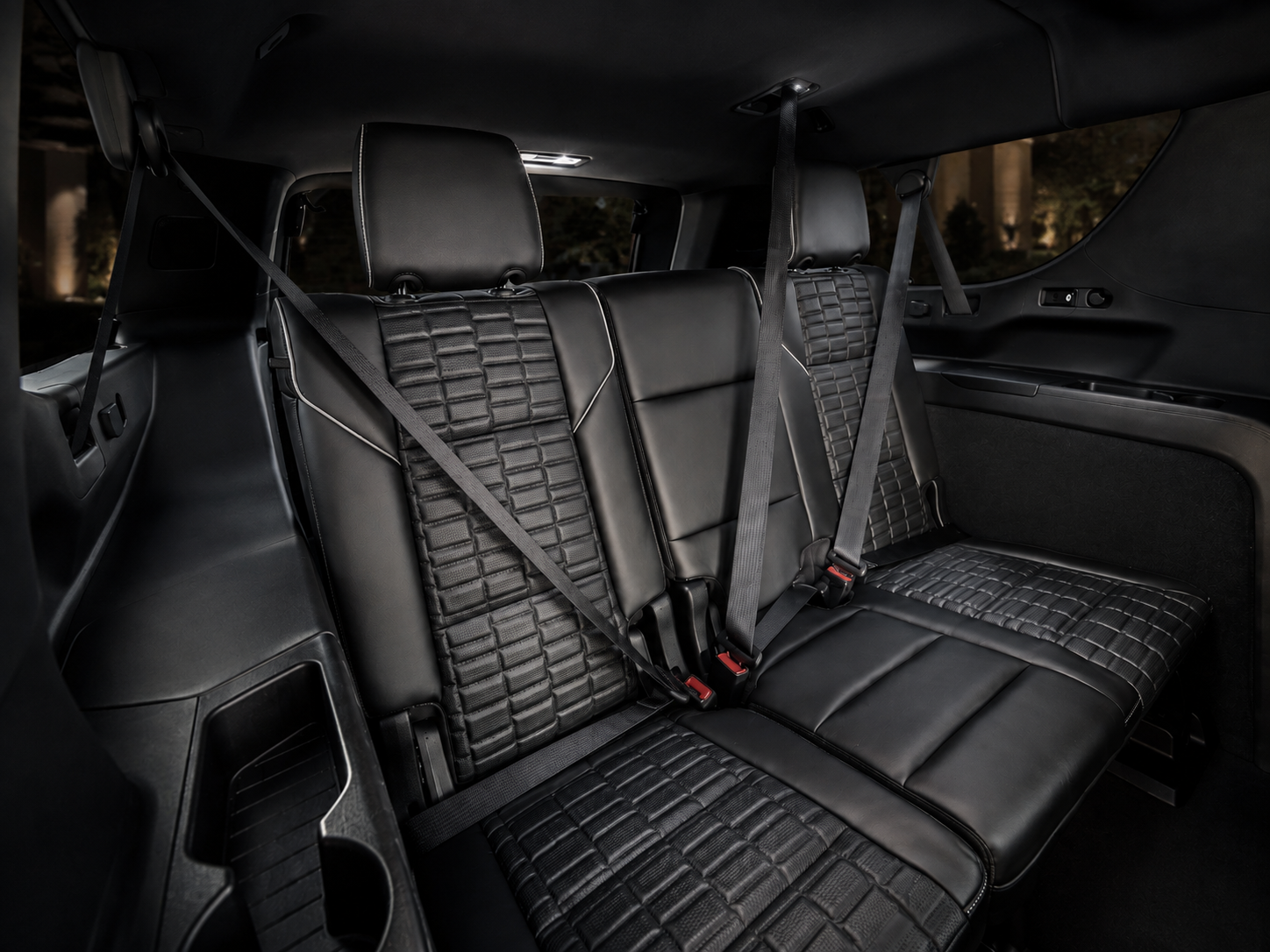 Cadillac Escalade ESV Platinum interior — rear seating