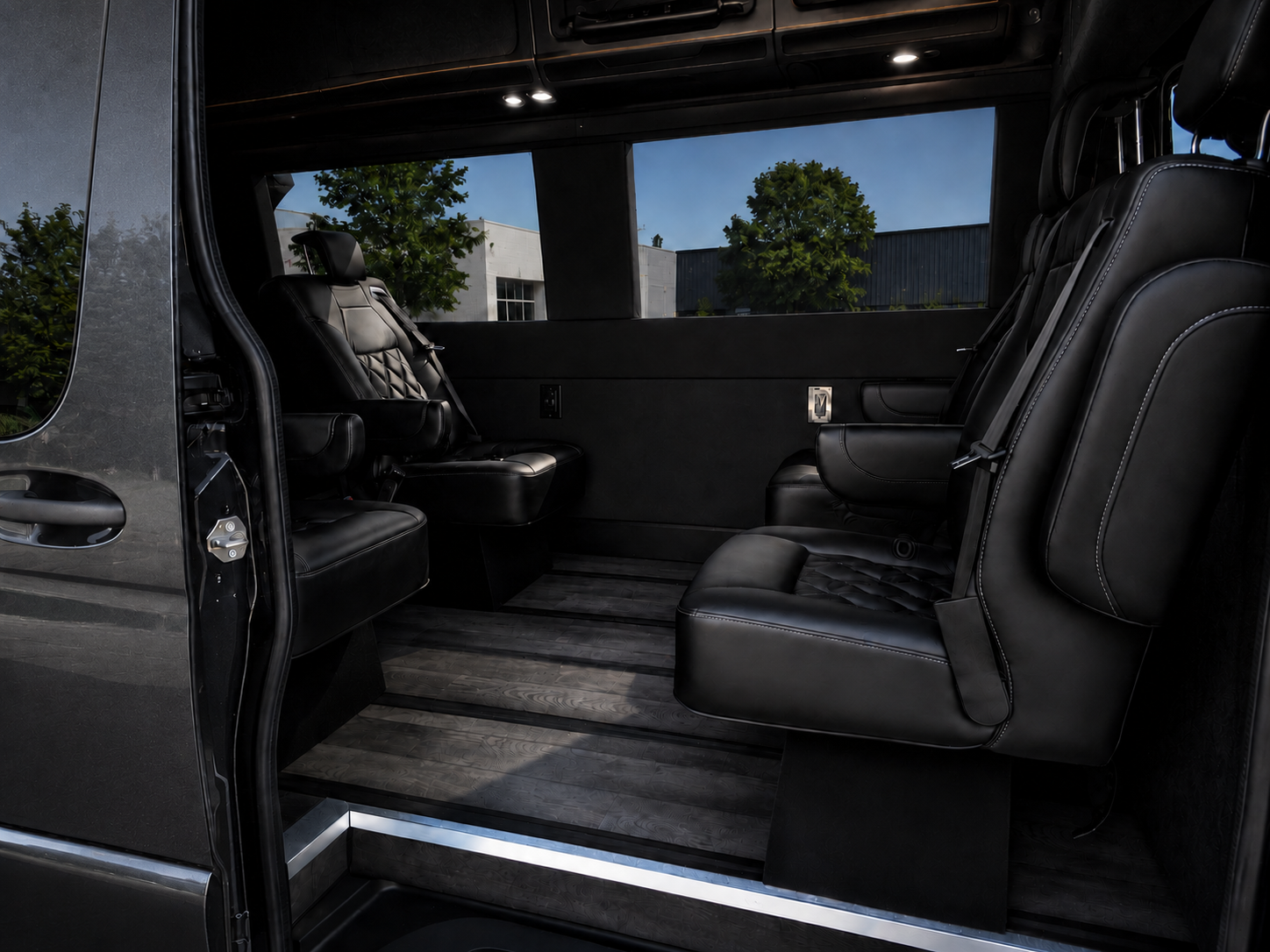 Mercedes-Benz Executive Sprinter interior — side entry view